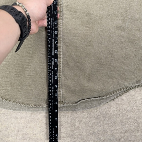 Vintage Abercrombie & Fitch The Big Shirt Size M Beige Canvas Overshirt 90s Y2K - Picture 8 of 11